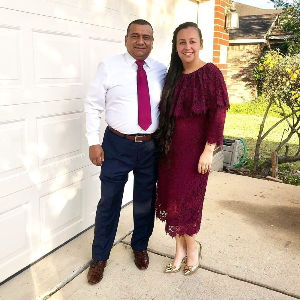 Dainty Jewells Deep Burgundy Lace Dress